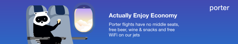 Porter Airlines Award Winning Service